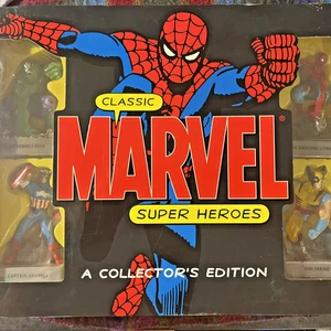 Classic Marvel SuperHeroes 4 Figuren plus Buch Collectors Set Barnes & Noble 2005 - Bild 1 von 10