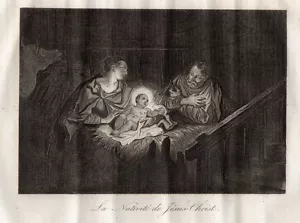 GRAVURE RELIGION / LA NATIVITE DE JESUS-CHRIST - Imagen 1 de 1