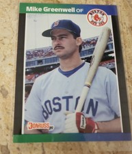 Donruss 89 Mike Greenwell Error Card No Period After Inc
