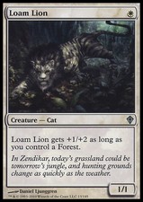 MTG Loam Lion EXC-Lion of Clay-WWK-Magic
