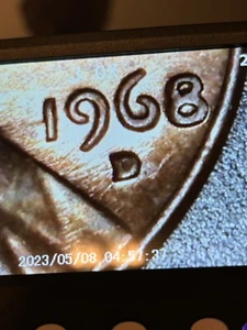 1968 D Lincoln Penny with Error on Top Rim, and "L" “letting On Edge” Filled D - Picture 1 of 5