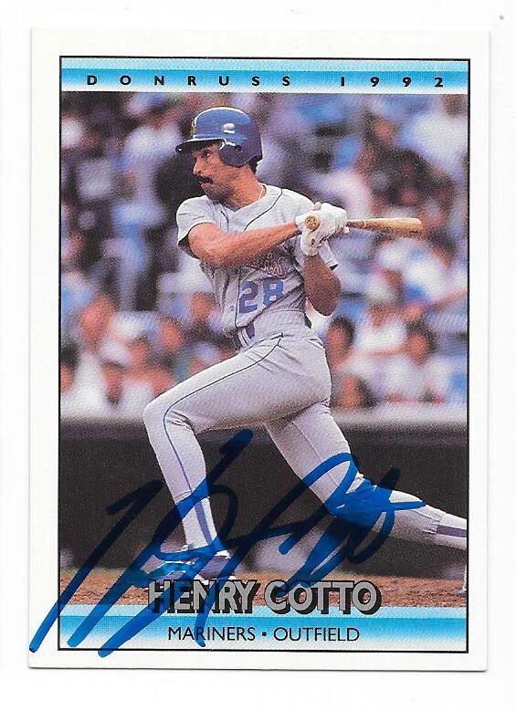 HENRY COTTO 1992 DONRUSS AUTOGRAPHED SIGNED # 356 SEATTLE MARINERS - Image 1 of 1