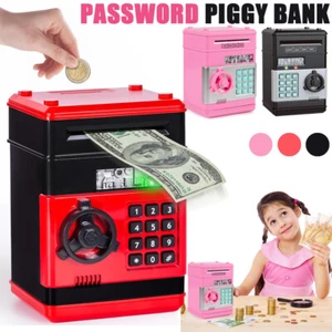 Electronic Money Box Safe for Kids, Piggy Bank Mini ATM Cash Machine Coin Saving - Picture 1 of 42