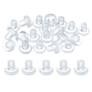 Parachoques de mesa de vidrio grueso de 30 piezas con vástago para agujero de 5 mm, transparente - Imagen 1 de 6