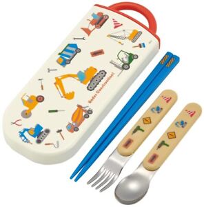 Children's Antibacterial Slide Trio Set Lunch Box Chopsticks Spoon Fork ...