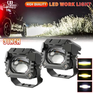 2PCS 3inch LED Work Light Spot Flood Lamp Fog Cub Pods OffRoad 4WD UTE ATV 12V - Picture 1 of 9