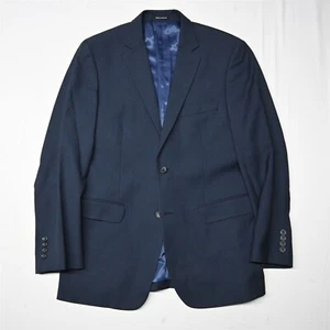 Pronto Uomo Platinum 42L Blue 100% Wool Mens Blazer Suit Jacket Sport Coat - Picture 1 of 12