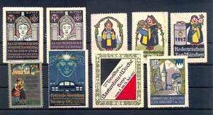 ALEMANIA 1912 - 9 x PÓSTER STAMP = EXPOSICIÓN = (*) - F/ VF - @8 - Imagen 1 de 1