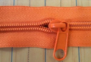 Orange Handbag Duffle Weekender #5 Zipper Yardage - 3 yds.w/ 6 Long Pulls - Picture 1 of 3