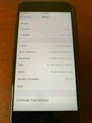 Apple iPhone 7 - 32GB - Black (Unlocked) A1660 (CDMA   GSM) - Image 1 of 2