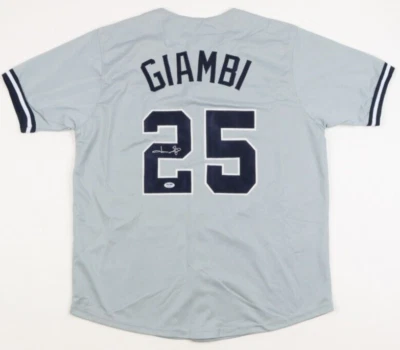 Jason Giambi Signed New York Yankees Jersey (PSA COA) A.L MVP 2000 / 5xAll Star - Image 1 of 4