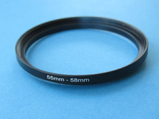 55mm to 58mm Step Up Step-Up Ring Camera Lens Filter Adapter Ring 55mm-58mm - Image 1 of 2