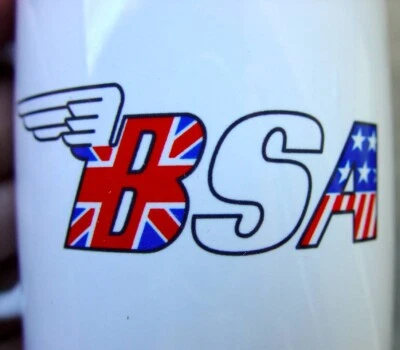 BSA Motorcycle, OIF, Union Jack with Stars & Stripes, Coffee Mug - Image 1 of 2