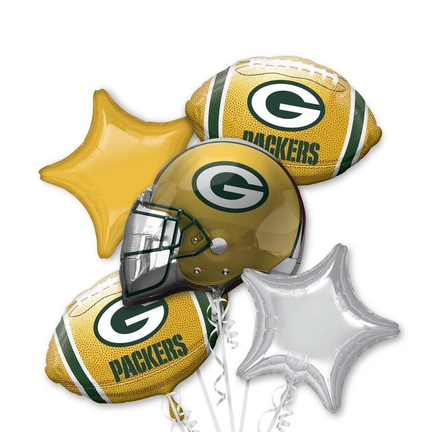 Green Bay Packers NFL Anagrama Globo Ramo Cumpleaños Fiesta Decoración Fútbol Foto 1 de 1
