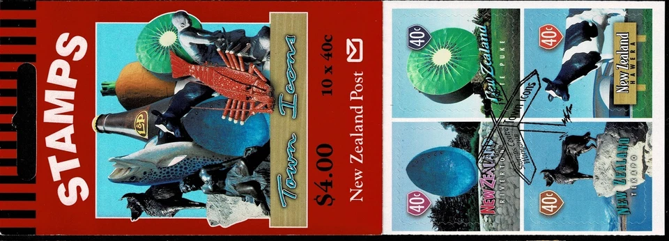 NEW ZEALAND - 1998 TOWN ICONS BOOKLET - Sc#SB 89ab - CTO - NZ 54 - Image 1 of 1
