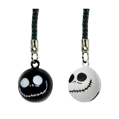 JUEGO DE 2 JACK SKELLINGTON BELL CHARM Correa para Teléfono Celular Pesadilla Antes de Navidad Foto 1 de 3