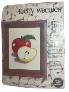 Teeny Weenies Cross Stitch Kit Apples 4" x5" NEW SEALED - Picture 1 of 5