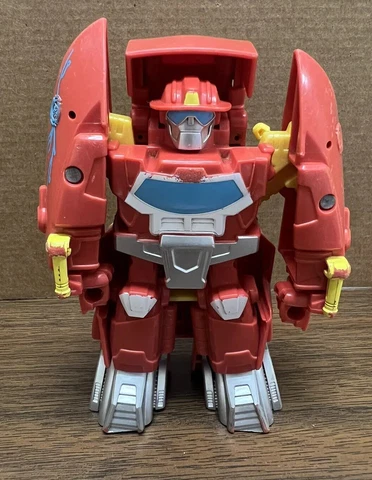 Transformers Heroes Rescue Bots Heatwave the Fire-Bot Toy Action Fireman Fire Cover