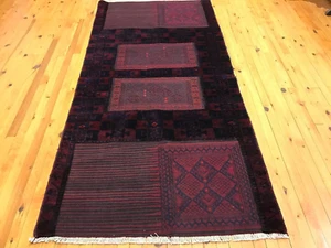 1960s Vintage Tent-Woven Bahtiyari Kurdish Camel Bag Rug 3x8ft - Picture 1 of 11