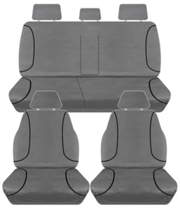 FULL CAR PACK 14oz CANVAS SEAT COVERS FOR TOYOTA HILUX SR5 DUAL CAB 15-ON - Picture 1 of 4