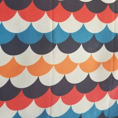 Retro Vintage Style Fishscales on Georgette -No Stretch -So Cute! - Image 1 of 3