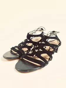Sandalias Sam Edelman para mujer Gemma Gladiador con cordones negras enjauladas talla 8,5. - Imagen 1 de 8