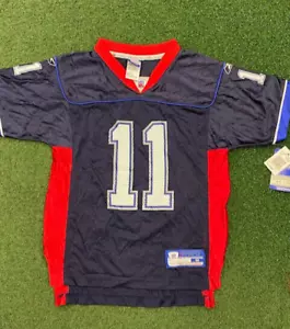 Vintage Youth Buffalo Bills Drew Bledsoe Medium Reebok NFL Equipment Jersey New - Picture 1 of 5