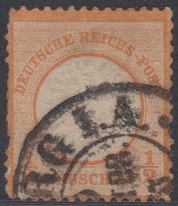 GERMANY - 1872 - ½ Groshen - Orange - SG18 - Arms Embossed: Type B - used - Picture 1 of 4