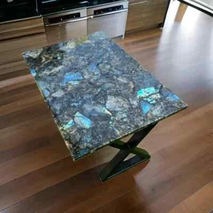 Labradorite Bars & Kitchen Slab Dining Table Top Labradorite Handmade Decor - Picture 1 of 7