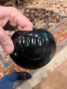 VINTAGE SANTA CLARA SMALL POT / VASE BLACK POTTERY BY MINNIE WITH FREE SHIPPING - Picture 1 of 6