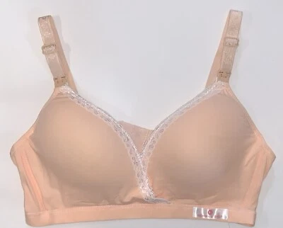 MOMMA's SHOP Comfy Women Maternity Nursing Breastfeeding Bra 2XL Beige XXL NEW - Image 1 of 4