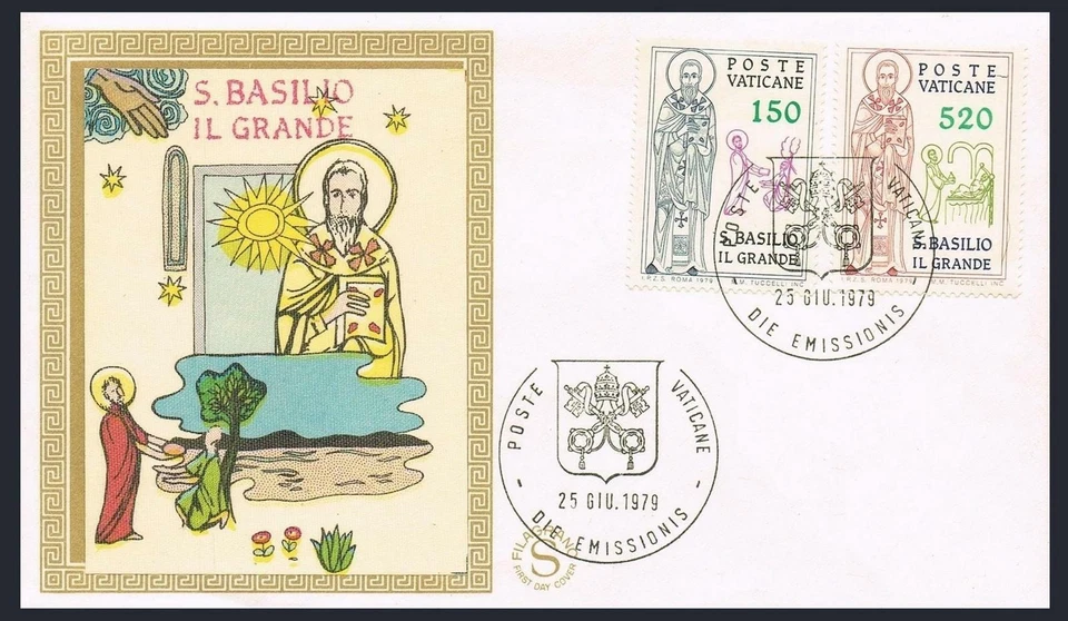 Vatican 652-653,FDC.Michel 743-744. St Basil the Great,1600th death Ann.1979. - Image 1 of 1