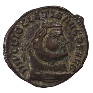 Diocletian 284-305 AD Silvered Large Bronze Follis Antioch Mint Roman Coin RIC52 - Picture 1 of 2