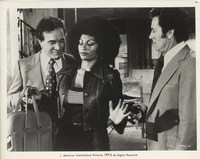Foxy Brown Pam Grier Tony Giorgio Fred Lerner Original Photo Blaxploitation  - Image 1 of 2