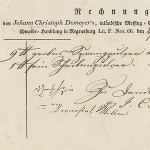 Rechnung Regensburg Domeyer Christoph Messing Steyrische Geschmeide 1813 - Picture 1 of 2