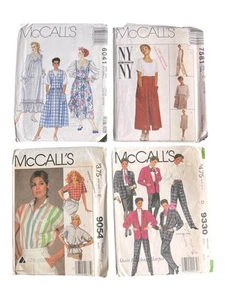 McCall’s 4 Patterns Size 6-14 Uncut 6041, 7581, 9054 & 9330 Dress/Skirt/Pants….. - Picture 1 of 2