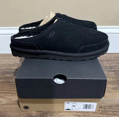 Nuevo en caja Zapato de gamuza deslizable Marcman UGG talla 10 para hombre negro Foto 1 de 4