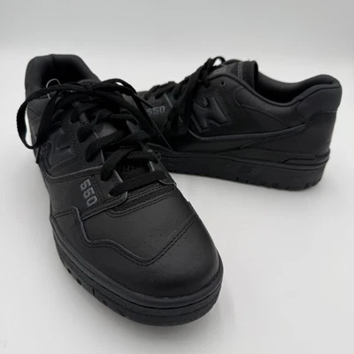 New Balance Men's 550 Triple Black Lace Up Tennis Shoes Sneakers Size 10 NWT - Image 1 of 4