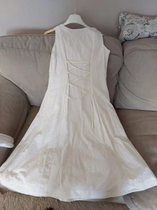 Weltschönstes Festliches Kleid Weiss 152 Stickerei Wie Neu Hochzeit Kommunion - Bild 1 von 9