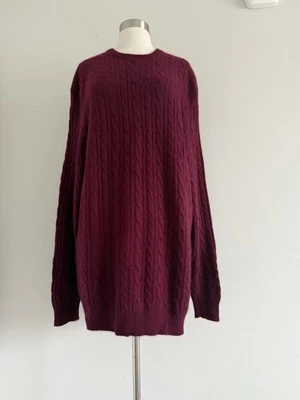 SUÉTER JERSEY MANGA LARGA CUELLO REDONDO 100% CACHEMIR CLUB ROOM TALLA XXL Foto 1 de 4