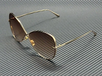 TOM FORD Nickie FT0842 28F Shiny Rose Gold Oval Women's 66 mm Sunglasses - Image 1 of 4