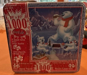 Coca Cola Puzzle 1999/1000 Pcs/Sprite & Santa/Collectible Tin NEW - Picture 1 of 4