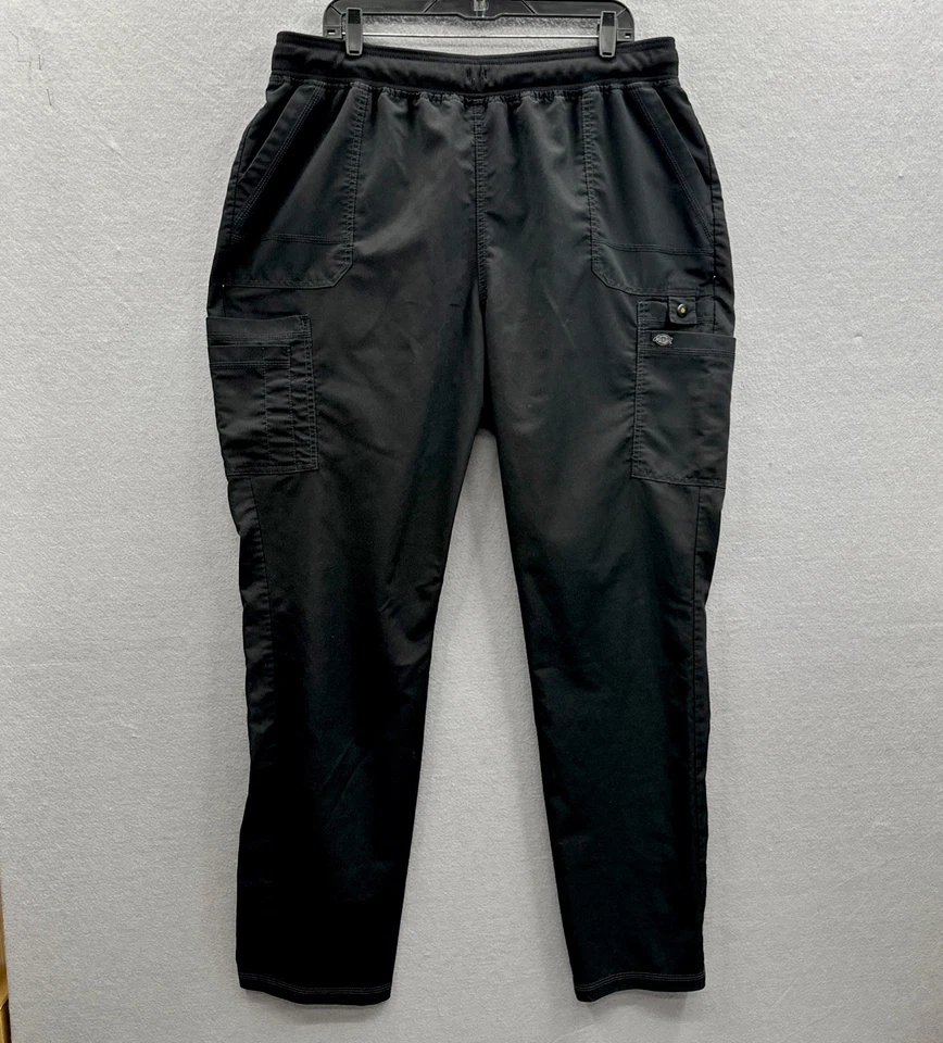 Pantalones Médicos Dickies Para Hombres XL Altos Negros Bolsillos de Carga Pierna Cónica Foto 1 de 4