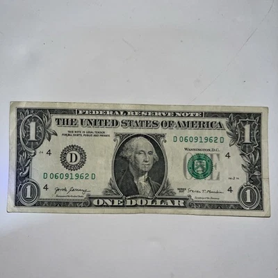 Birthday Note Date 06-09-1962 Fancy Serial Number 06091962 $1 June 9th 1962 - Image 1 of 4