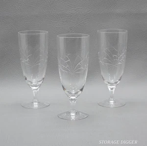 Vintage 11 Tiffin Franziskaner Silber Kiefer 7" Kristall Eistee/Wasserkelche Gläser - Bild 1 von 11