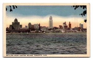 Postal vintage del horizonte de Toronto de Centre Island Canadian Art Deoptone - Imagen 1 de 2