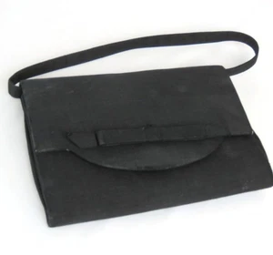 Vintage Fabulous Things Abendtasche schwarz 100% Seide handgewebt - Bild 1 von 9