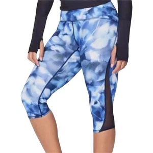 Lululemon Train Times Crop Leggings Blush Blossom Alpine White Midnight Navy 6 - Picture 1 of 5