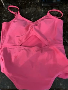 Costume da bagno intero bambina tinta unita - classe artistica - rosa, taglia: 10/12 Large - Foto 1 di 2