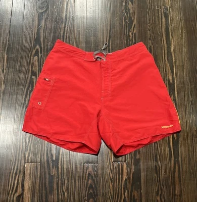 Patagonia Swim Trunks Men’s 38 x 7 Red Polyester  - Image 1 of 4